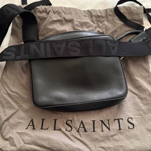All Saints Black Small Crossbody Bag